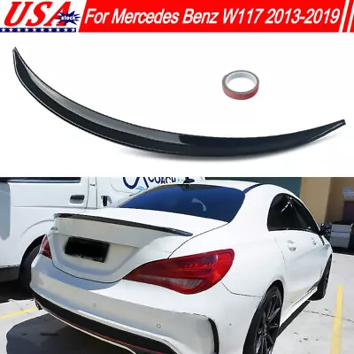 AMG Style Trunk Spoiler Wing Lip For 2013-2019 Mercedes W117 CLA250 Gloss Black • $72.19