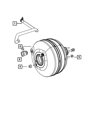 Genuine Mopar Brake Booster Vacuum Hose 55398468AA • $42.25