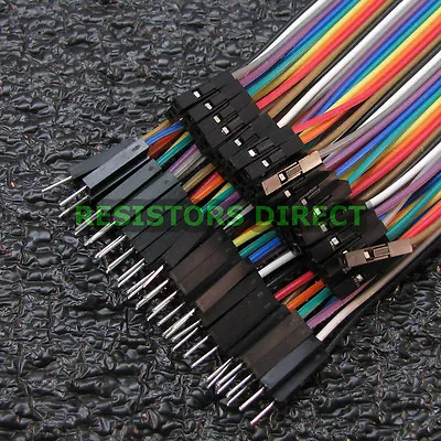 20cm DuPont Male To Female 40pcs Breadboard Jumper Wire Arduino Raspberry Pi W01 • $4.49