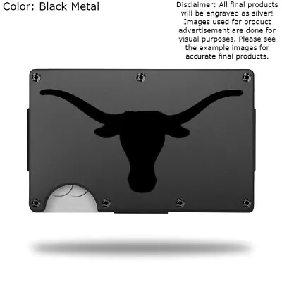Custom TEXAS LONGHORNS Laser Engraved Wallet - Pick A Wallet Color • $22
