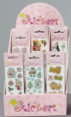 £2.99 • Buy Christmas Stickers Crafting Favours X 10 Sparkle Sticker Strips Stocking Fillers