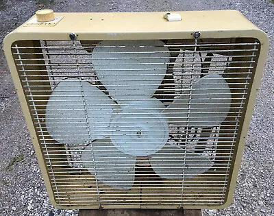 Eskimo 3 Speed 5 Blade 20'' Box Fan 201084A Vintage Window • $49.99