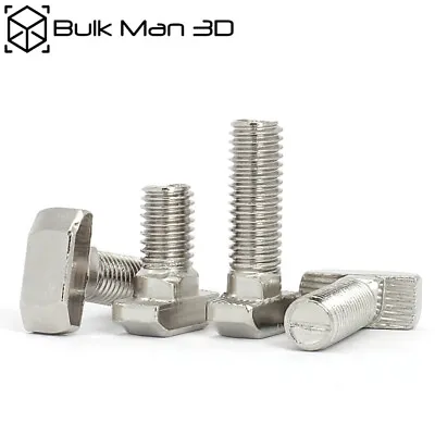 25pcs 20/30/40/45 Series Hammer Head T Bolt Screw Nickel Plated Aluminum T-slot • $6.80
