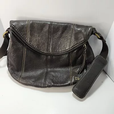 THE SAK  Tote Shoulder Handbag Brown Slouchy Hobo 100% Leather Boho • $17.99