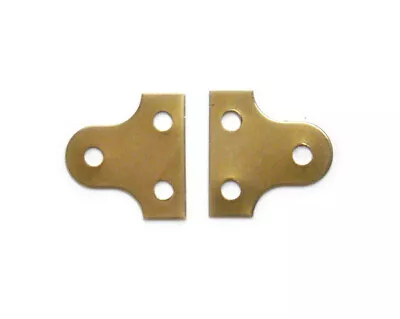 38mm X 10 BRASS MIRROR GLASS WALL BRACKET PLATE Picture Frame Fixing Hanging. • £3.24