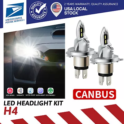 2PCS For Motorcycle H4 LED Headlight Kit Bulbs Hi Low Beam 20000LM US Stock • $18.09