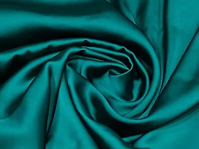 Faux Silk Charmeuse Silk Satin Fabric Bridal Dress Lining Draping Material 58'' • £1.20