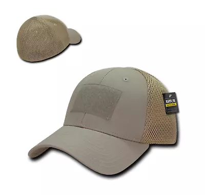 $22.95 • Buy Khaki Tactical Operator Structured Mesh Flex Fitted Patch Cap Hat Sz S/M + L/XL