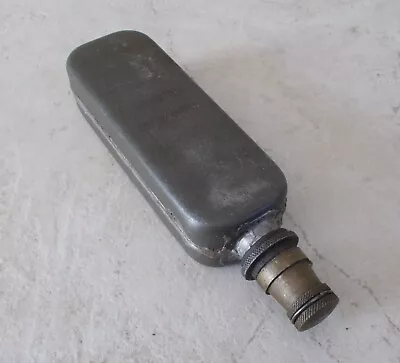 Antique Zinc Oil Squirt Can Vintage Army Garage Oiler France Vtg Old #265 • $39.05