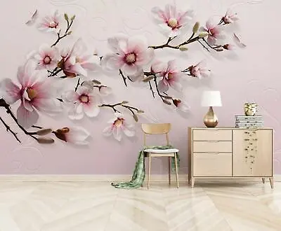 3D Tree Flowering Wallpaper Wall Mural Removable Self-adhesive Sticker260 • $173.36