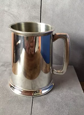 Pewter Tankard Glass Bottom Made In England • £10