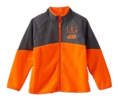 Star Wars X-Wing Fighter Fleece Mock Neck Zip Microfleece Jacket (Sz 4) NWT $42 • $29.99
