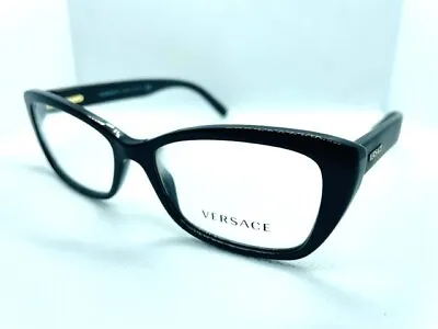 AUTHENTIC VERSACE MOD.3201 GB1 Black Women Eyeglasses 52mm 16 140 • $57.11