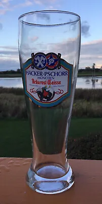 Hacker Pschorr Munchen Braurosl Weisse 20 Oz Pislner Beer Glass 0.5 L • $9.99