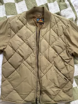 Vintage Eddie Bauer 1936 Skyliner Model Tan Goose Down Insulated Puffer Jacket L • $70