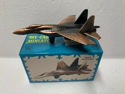 Fighter Jet Bronze Die Cast Metal Collectible Pencil Sharpener New / Box  • $7.95