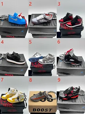 Variety Mini Sneaker Keychain With 3D Shoebox Option/ Mini Kicks Collectible • $10.80