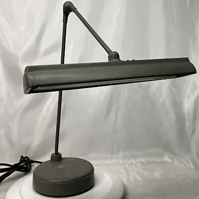 Vintage Drafting Lamp Desk Task Shop Industrial Gray Fluorescent Swivelier Lamp • $119.99