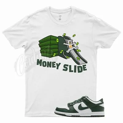 White SLIDE T Shirt For N Dunk Low Team Green White Spartan Hunter Air • $26.99