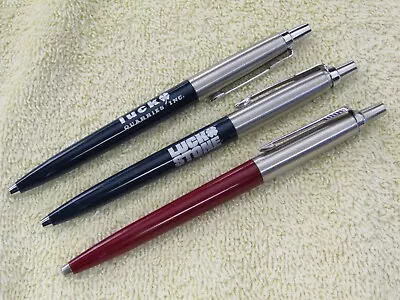 3 Vintage Parker Ball Point Pens Unused Salesman Samples Mid 80's Good Ink • $10