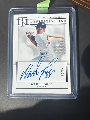 2023 National Treasures Wade Boggs Definitive Ink Autograph /25 Boston Red Sox • $7.50