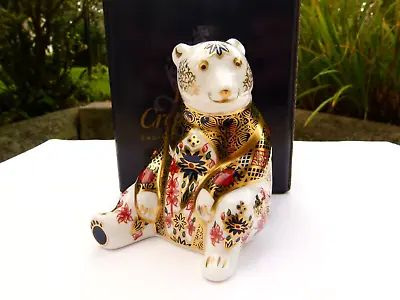 £145 • Buy Royal Crown Derby Paperweight - OLD IMARI HONEY  BEAR - Gold Stopper - Boxed