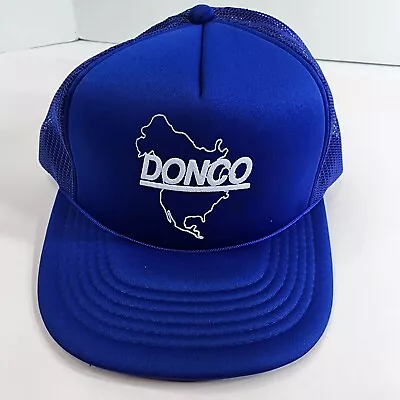 Vintage DONCO Trucking Hat Snapback Rope Royal Blue Mesh Adjustable OSFA New • $14.44