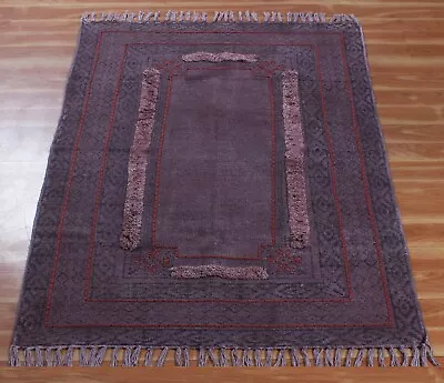 Dark Purple Kilim Handmade Cotton Durries Kitchen Area Rug Indien Yoga Mat • $119.28