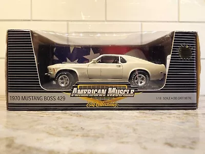 ERTL American Muscle 1970 Ford Mustang Boss 429 Wimbledon White 1:18 • $90