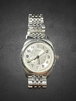 Victorinox Swiss Army Ambassador 241076 Automatic Watch Silver Dial Date 33mm • $325