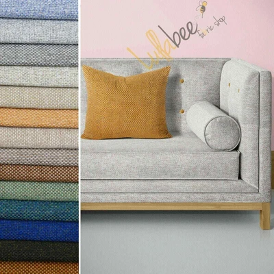 £0.99 • Buy Panama Basketweave Woollen Linen Look Durable Soft Furnishing Upholstery Fabric
