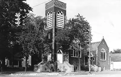 Marine City Michigan Methodist Church Real Photo Antique Postcard K53124 • $10