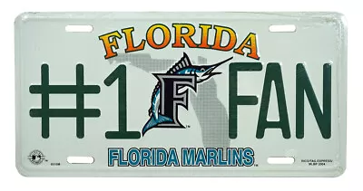 The Original Florida Baseball Marlins #1 Fan Metal License Plate Auto Tag • $9.99