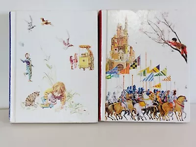 Vintage Bookshelf For Boys And Girls Nursery Rhymes Folk Fairy Tales Hardcover • $7.50