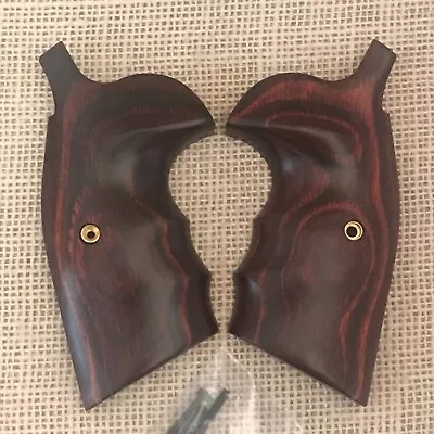 S&W K/L Frame Round Butt Conversion Grips Super Rosewood Smooth Combat Grip #110 • $70.50