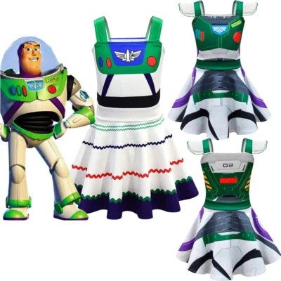 £9.99 • Buy Girls Buzz Lightyear Costume Dress Skirt Princess Party Facny Dress Xmas Gift UK
