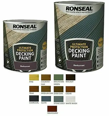 Ronseal Ultimate Decking Paint 2.5L/5L - Revive - Rescue Protect Deck Wood • £28.99