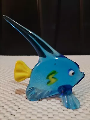 Paracanthurus Hepatus Blue Tang Tropical Marine Fish Handblown Studio Ornament  • £14.41