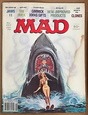 Mad Magazine #204  1978 / Classic Jaws Cover • $9.30