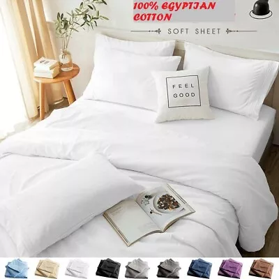 1000TC Smooth EgyptianCotton Sateen Sheet Set 4 PCs Luxury Bedding Set All Sizes • $104.98