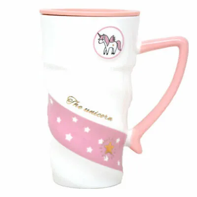 £4.99 • Buy 2 X Ceramic The Unicorn Mug With Lid Coffee Drink Kitchen Cup Xmas Gift Present