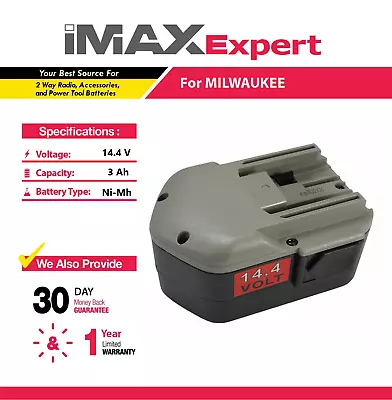 14.4V 3Ah NiMh Battery For Milwaukee 48-11-1000 48-11-1014 48-11-1024 • $44.49