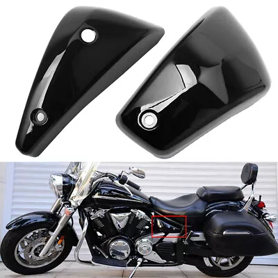$65.99 • Buy One Pair Battery Side Fairing Covers For Yamaha V Star 1300 XVS1300 07-17 Black
