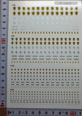 Decals 1/18-1/24-1/43-1/64 Logos Ferrari - Triple9 / T9-20002 • £15.34