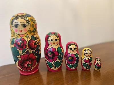 Vintage Matryoshka Nesting 5 Dolls Set Made In USSR 70-80s Babushka • $15