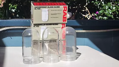 Set Of 3 RAB GL100 100W Clear Vaporproof Globe • $55