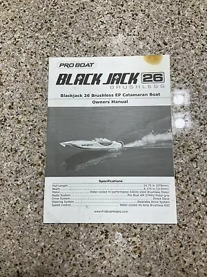 Vintage Pro Boat Black Jack 26 Brushless EP Catamaran Owners Manual RC Marine • $35
