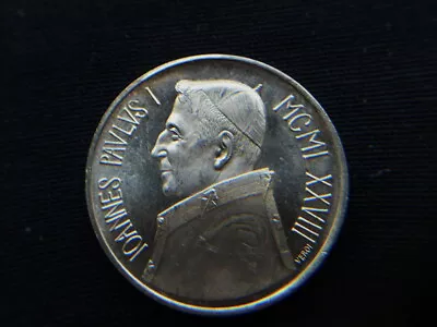 1978 Italy VATICAN Silver COIN 1000 £ UNC  Pope Giovanni Paolo I • $13.99