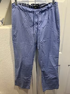 Ecko Unltd Scrub Pants Mens XL Light Blue Straight Leg Medical Nurse Health Care • $18.88