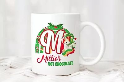 Personalised Christmas Hot Chocolate Monogram / Name Mug Present Gift 11oz/6oz • $9.93